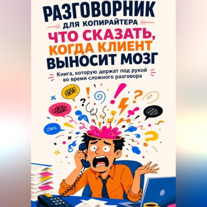 Разговорник для копирайтера Что сказать, когда клиент выносит мозг Книга, которую держат под рукой во время сложного разговора
