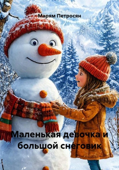 Маленькая девочка и большой снеговик