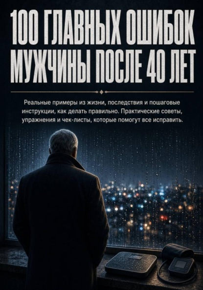 100 главных ошибок мужчины после 40 лет. Реальные примеры из жизни, последствия и пошаговые инструкции, как делать правильно. Практические советы, упражнения и чек-листы.