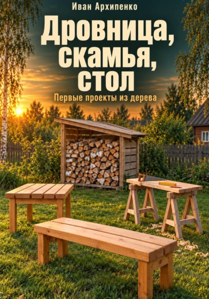 Дровница, скамья, стол. Первые проекты из дерева