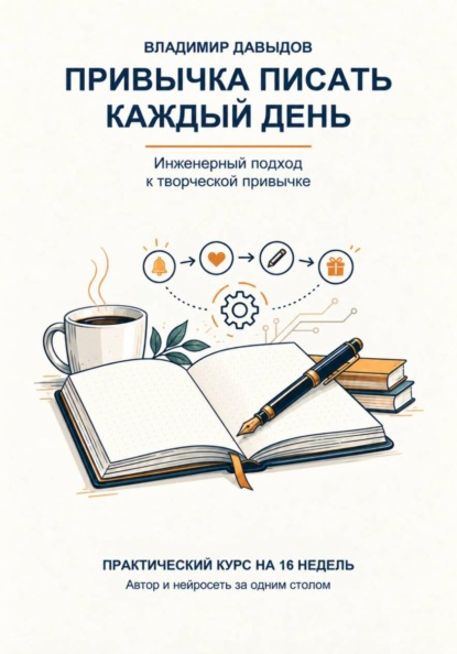 Привычка писать каждый день. Практический курс на 16 недель. Автор и нейросеть за одним столом