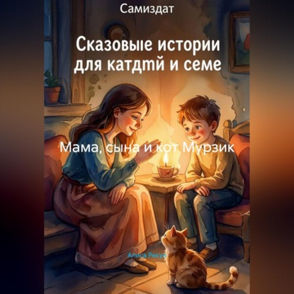 Мама, сына и кот Мурзик