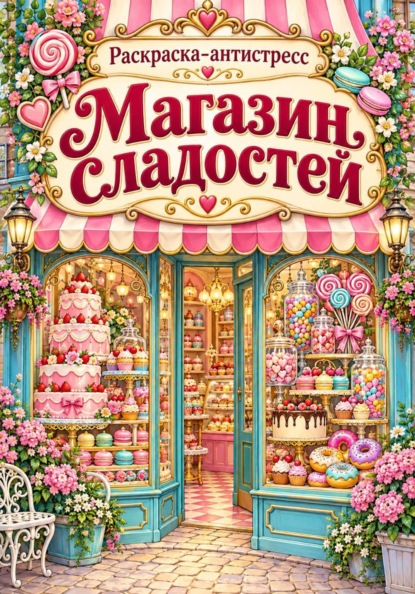 Раскраска-антистресс "Магазин сладостей"