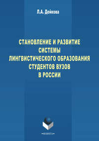Становление и развитие системы лингвистического образования студентов вузов России