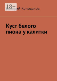 Куст белого пиона у калитки