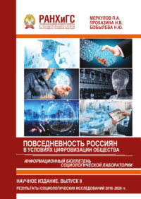 Информационный бюллетень социологической лаборатории. Научное издание. Выпуск 9. Повседневность россиян в условиях цифровизации общества.