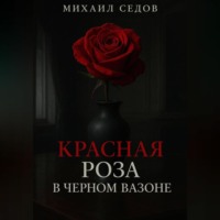 Красная роза в черном вазоне