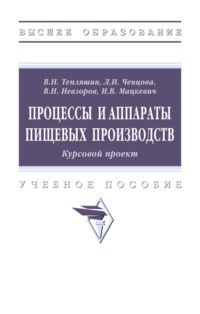 Процессы и аппараты пищевых производств. Курсовой проект