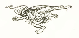 They swim asunder with merry cries. Flosshilde tries to catch first the one, then the other. They elude her, and then combine to chase her, darting like fish from rock to rock with jests and laughter. Meanwhile Alberich climbs out of a dark ravine on to a rock. He pauses, still surrounded by darkness, and watches the frolic of the Rhine-Maidens with increasing pleasure.
ALBERICH
Hey, hey! ye nixies!Ye are a lovely,Lovable folk!From Nibelheim's nightFain would I come,Would ye be kind to me.[The maidens, as soon as they hear Alberich's voice, stop playing.
WOGLINDE
Hei! Who is there?WELLGUNDE
A voice! It grows dark!FLOSSHILDE
Who listens below?[They dive down and see the Nibelung.
WOGLINDE AND WELLGUNDE
Fie! the loathsome one!The frolic of the Rhine-Maidens.
FLOSSHILDE [Swimming up quickly.
Look to the gold!Father warned usOf such a foe.[Both the others follow her, and all three gather quickly round the central rock.
ALBERICH
You above there!THE THREE RHINE-MAIDENS
What wouldst thou below there?ALBERICH
Do I spoil sportBy standing and gazing here?Dived ye but deeper,Fain the NiblungWould join in your frolic and play.WELLGUNDE
He wishes to join us?WOGLINDE
Is he in jest?ALBERICH
Ye gleam above meSo glad and fair!If one would onlyGlide down, how close in my armsFondly clasped she would be!FLOSSHILDE
I laugh at my fears:The foe is in love.WELLGUNDE
The amorous imp!WOGLINDE
Let us approach him.[She sinks down to the top of the rock, whose base Alberich has reached.
ALBERICH
Lo! one of them comes!WOGLINDE
Climb up to me here!ALBERICH
[Climbs with gnome-like agility, though with repeated checks, to the summit of the rock. Irritably.
Horrid rock,So slippery, slimy!I slide and slip!My hands and feet vainlyAttempt to hold onTo the slithery surface!Vapour dampFills up my nostrils—Accursed sneezing![He has got near Woglinde.
WOGLINDE [Laughing.
Sneezing tellsThat my suitor comes!ALBERICH
Be thou my love!Adorable child![He tries to embrace her.
WOGLINDE [Escaping from him.
Here thou must woo,If woo me thou wilt![She swims up to another rock.
ALBERICH [Scratching his head.
Alas! not yet caught?Come but closer!Hard I foundWhat so lightly thou didst.WOGLINDE [Swims to a third rock lower down.
Deeper descend:Thou'lt certainly seize me!ALBERICH [Clambers down quickly.
Down there it is better!WOGLINDE [Darts upwards to a higher rock at the side.
But better still higher!WELLGUNDE AND FLOSSHILDE [Laughing
Ha! ha! ha! ha! ha! ha!ALBERICH
How capture this coy,Elusive fish?Wait for me, false one![He tries to climb after her in haste.
WELLGUNDE
[Has sunk down to a lower rock on the other side.
Heia! my friend there!Dost thou not hear?ALBERICH [Turning round.
What? Didst thou call?WELLGUNDE
Be counselled by me:Forsake Woglinde,Climb up to me now!ALBERICH
[Climbs hastily over the river-bottom towards Wellgunde.
Thou art more comelyFar than that coy one;Her sheen is duller,Her skin too smooth.But thou must deeperDive to delight me!WELLGUNDE
[Sinking down till she is a little nearer him.
Well, now am I near?ALBERICH
Not near enough.Thine arms around meTenderly throw,That I may fondleThy neck with my fingers,And closely may clingTo thy bosom with love and with longing.WELLGUNDE
Art thou in love?For love art thou pining?Approach and show meThy face and thy form.Fie! thou horribleHunchback, for shame!Swarthy, horny-skinnedRogue of a dwarf!Find thou a sweetheartFonder than I!ALBERICH
[Tries to detain her by force
I may not be fair,But fast I can hold!WELLGUNDE
[Swimming up quickly to the middle rock.
Hold firm, or I will escape!WOGLINDE AND FLOSSHILDE [Laughing.
Ha! ha! ha! ha! ha! ha!ALBERICH [Angrily calling after Wellgunde.
Fickle maid!Bony, cold-blooded fish!Fair if I seem not,Pretty and playful,Smooth and sleek—Hei! if I am so loathsomeGive thy love to the eels!FLOSSHILDE
What ails thee, dwarf?Daunted so soon?Though two have been wooed,Still a third waits thee,Solace sweetFain at a word to grant!ALBERICH
Soothing songSounds in my ear!'Twas well I foundThree and not one!The chance is I charm one of many,Whilst, single, no one would choose me!Hither come gliding,And I will believe!FLOSSHILDE [Dives down to Alberich.
How senseless are ye,Silly sisters,Not to see he is fair!ALBERICH [Hastening towards her.
I well may deem themDull and ill-favoured,Seeing how lovely thou art!FLOSSHILDE
Sing on! Thy song,So soft and sweet,Entrancing sounds in my ear!ALBERICH [Caressing her with confidence.
My heart burnsAnd flutters and fails,Flattered by praises so sweet!FLOSSHILDE [Gently resisting him.
Thy grace and beautyMake glad my eye;And thy smile refreshesMy soul like balm[She draws him tenderly towards her.
Dearest of men!ALBERICH
Sweetest of maids!FLOSSHILDE
Wert thou but mine!ALBERICH
Wert mine for ever!FLOSSHILDE [Ardently.
To be pierced by thy glance,To be pricked by thy beard,To see and to feel them for aye!Might thy hair hard as bristlesFlow ever moreEnraptured Flosshilde wreathing!And thy form like a frog's,And the croak of thy voice—O could I, dumb with amaze,Marvel forever on these!WOGLINDE and WELLGUNDE
[Dive down close to them and laugh.
Ha! ha! ha! ha! ha! ha!ALBERICH [Starting in alarm.
Wretches, dare ye thus scoff?FLOSSHILDE [Suddenly darting away from him.
A suitable end to the song.[She swims up quickly with her sisters.
WOGLINDE AND WELLGUNDE [Laughing.
Ha! ha! ha! ha! ha! ha!ALBERICH [In a wailing voice.
Woe's me! Ah, woe's me!Alas! Alas!The third one, so dear,Does she too betray?O sly and shamefulWorthless and dissolute wantons!Live ye on liesAlone, O ye false nixie brood?THE THREE RHINE-MAIDENS
Wallala! Wallala!Lalalelai leialalei!Heia! Heia! ha! ha!Shame on thee goblin,Scolding down yonder!Cease, and do as we bid thee!Faint-hearted wooer,Why couldst not holdThe maid, when won, more fast?True are we,And troth we keepWith lovers when once caught.Grasp then and hold;Away with all fear!In the waves we scarce can escape.Wallala!Lalaleia! Leialalei!Heia! Heia! Ha hei![They swim apart hither and thither, now lower, now higher, to provoke Alberich to give chase.
The Rhine-Maidens teasing Alberich.
ALBERICH
Fiercely within mePassionate firesConsume and flame!Love and fury,Wild, resistless,Lash me to frenzy!So laugh and lie your fill—One of you I desire,And one must yield to my yearning![He starts chasing them with desperate energy. He climbs with terrible agility, and, springing from rock to rock, tries to catch one maiden after another. They keep eluding him with mocking laughter. He stumbles and falls into the abyss, and clambers up quickly again and resumes the chase. They sink down a little towards him; he almost reaches them, but falls, back again, and once more tries to catch them. At last he pauses out of breath, and, foaming with rage, stretches his clenched fist up towards the maidens.
ALBERICH
If but this fist had one![He remains speechless with rage, gazing upwards, when he is suddenly attracted and arrested by the following spectacle. Through the water a light of continually increasing brilliance breaks from above, and, at a point near the top of the middle rock, kindles to a radiant and dazzling golden gleam. A magical light streams from this through the waves.
WOGLINDE
Look, sisters!The wakener laughs to the deep.WELLGUNDE
Through the billows greenThe blissful slumberer greets.FLOSSHILDE
He kisses the eyelid,Making it open;Bathed in splendour,Behold it smiles,Sending, like a star,Gleaming light through the waves.THE THREE RHINE-MAIDENS
[Swimming gracefully round the cliff together.
Heia jaheia!Heia jaheia!Wallala la la la leia jahei!Rhinegold!Rhinegold!Radiant delight,How glorious and glad thy smile,Over the waterShooting effulgence afar!Heia jahei!Heia jaheia!Waken, friend!Wake in joy!That we may please thee,Merry we'll play,Waters afire,Billows aflame,As, blissfully bathing,Dancing and singing,We dive and encircle thy bed!Rhinegold!Rhinegold!Heia jaheia!Heia jaheia!Wallala la la la heia jahei![With increasing mirthful abandonment the maidens swim round the rock. The water is filled with a glimmering golden light.
ALBERICH
[Whose eyes, strongly attracted by the radiance, stare fixedly at the gold.
What is it, sleek ones,That yonder gleams and shines?THE THREE RHINE-MAIDENS
Where dost thou hail from, O churl,Of the Rhinegold not to have heard?WELLGUNDE
Knows not the elfOf the famed eye goldenThat wakes and sleeps in turn?WOGLINDE
Of the star resplendentDown in the depthsWhose light illumines the waves?THE THREE RHINE-MAIDENS [Together
See how gailyWe glide in the glory!Wouldst thou alsoBe bathed in brightness,Come, float and frolic with us!Wallala la la leia lalei!Wallala la la leia jahei!ALBERICH
Has the gold no valueApart from your games?It were not worth getting!WOGLINDE
He would not scoff,Scorning the gold,Did he but know all its wonders!WELLGUNDE
That man surelyThe earth would inheritWho from the RhinegoldFashioned the ringWhich measureless power imparts.FLOSSHILDE
Our father told us,And strictly bade usGuard with prudenceThe precious hoardThat no thief from the water might steal it.Be still, then, chattering fools.WELLGUNDE
O prudent sister,Why chide and reproach?Hast thou not heardThat one aloneCan hope to fashion the gold?WOGLINDE
Only the manWho love defies,Only the manFrom love who fliesCan learn and master the magicThat makes a ring of the gold.WELLGUNDE
Secure then are weAnd free from care:For love is part of living;No one would live without loving.WOGLINDE
And least of all he,The languishing elf,With pangs of lovePining away.FLOSSHILDE
I fear him notWho should surely know,By his savage lustAlmost inflamed."Mock away! Mock away!
The Niblung makes for your toy!"
WELLGUNDE
A brimstone brandIn the surging waves,In lovesick frenzyHissing loud.THE THREE RHINE-MAIDENS [Together.
Wallala! Wallaleia la la!Join in our laughter,Lovable elf!In the golden gloryHow gallant thy sheen!O come, lovely one, laugh as we laugh!Heia jaheia!Heia jaheia!Wallala la la la leia jahei![They swim, laughing, backwards and forwards in the light.
ALBERICH
[His eyes fixed on the gold, has listened attentively to the sisters rapid chatter.
Could I trulyThe whole earth inherit through thee?If love be beyond meMy cunning could compass delight?[In a terribly loud voice.
Mock away! Mock!The Niblung makes for your toy![Raging he springs on to the middle rock, and clambers to the top. The maidens scatter, screaming, and swim upwards on different sides.
THE THREE RHINE-MAIDENS
Heia! Heia!heia jahei!Save yourselves!The elf is distraught!Swirling waters splashAt every leap:The creature's crazy with love!Ha! ha! ha! ha! ha! ha! ha!ALBERICH
[Reaching the top with a last spring.
Still undismayed?Go, wanton in darkness.Water-born brood![He stretches his hand out towards the gold.
My hand quenches your light;I tear the gold from the rock;Forged be the ring for revenge!Bear witness, ye floods—I forswear love and curse it![He tears the gold from the rock with terrific force, and immediately plunges with it into the depths, where he quickly disappears. Sudden darkness envelops the scene. The maidens dive down after the robber.
THE THREE RHINE-MAIDENS
Seize the despoiler!Rescue the gold!Help us! Help us!Woe! Woe![The water sinks with them. From the lowest depth Alberich's shrill, mocking laughter rings up. The rocks are hidden by impenetrable darkness. The whole stage from top to bottom is filled with black waves, which for some time appear to sink even lower.
![