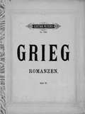 Vier Romanzen fur eine Singstimme mit Klavierbegleitung v. Ed. Grieg