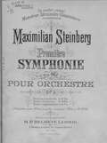 Premiere symphonie en pour orchestre