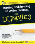Starting and Running an Online Business For Dummies