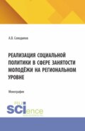 Реализация социальной политики в сфере занятости молодежи на региональном уровне. (Бакалавриат, Магистратура). Монография.