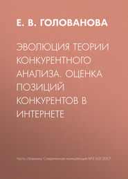 Эволюция теории конкурентного анализа. Оценка позиций конкурентов в Интернете