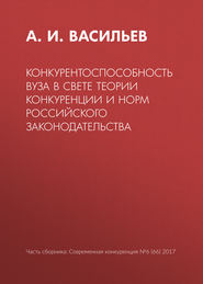 Конкурентоспособность вуза в свете теории конкуренции и норм российского законодательства