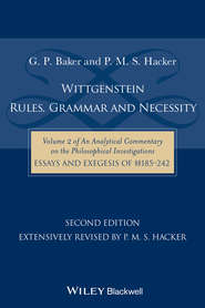 Wittgenstein: Rules, Grammar and Necessity