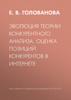 Эволюция теории конкурентного анализа. Оценка позиций конкурентов в Интернете