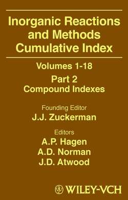Inorganic Reactions and Methods, Cumulative Index, Part 1